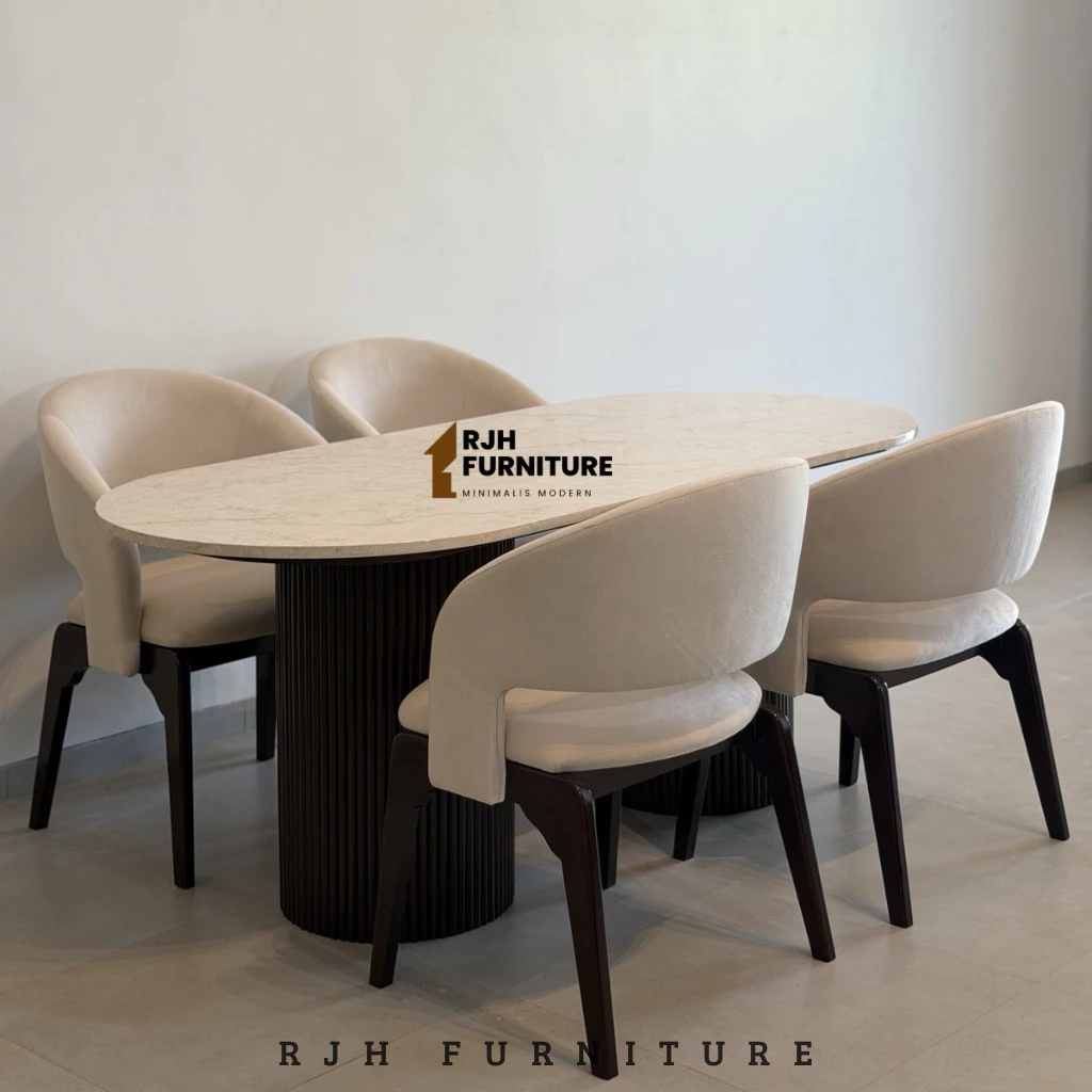 Reztycira dining set, Dining Table Set, Dining table teak wood, kursi makan minimalis