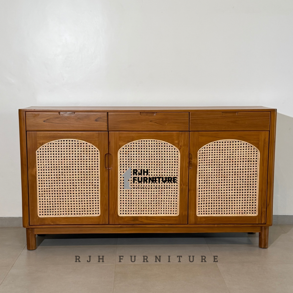     Rattan TV Console Cabinet – Minimalist Home Furniture- Cabinet rotan minimalist