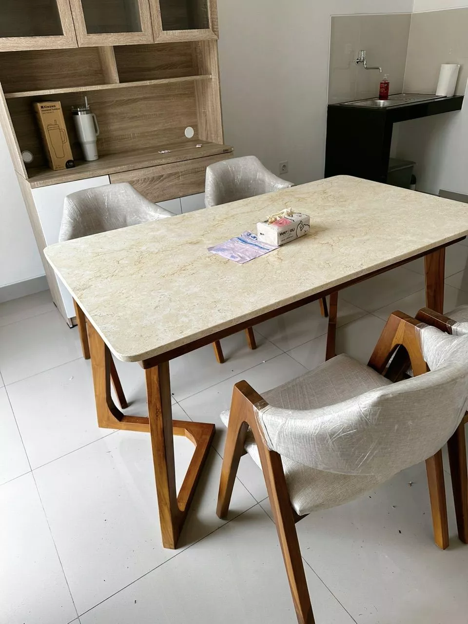 DINING SET K4 KURSI A, MEJA MAKAN MINIMALIS, DINING SET KAYU JATI, MEJA MAKAN JATI, KURSI MAKAN K4 JATI